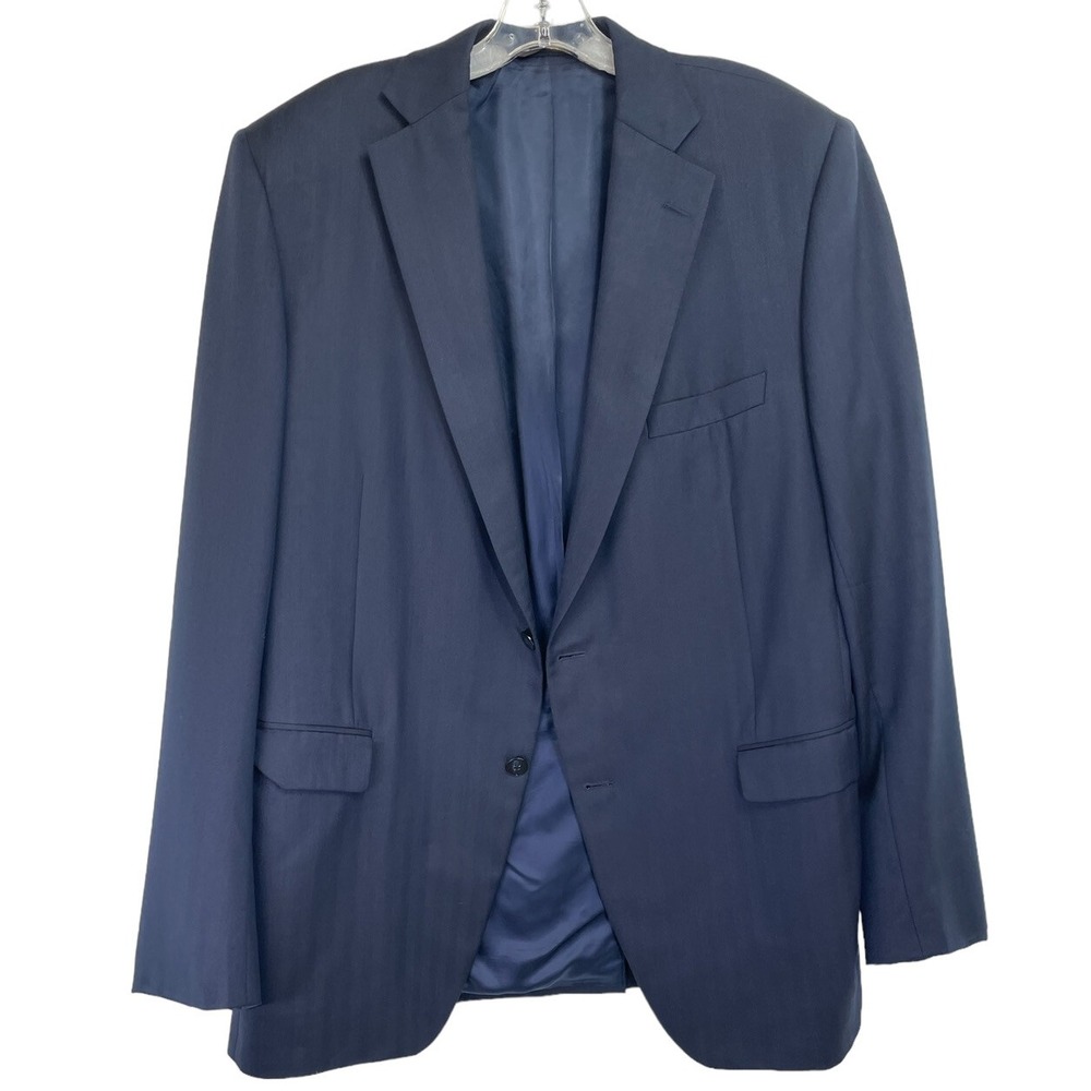 Paul Stuart Blazer Mens Sz 46-40 X-Tall Wool Navy Blue 2 Button Blazer (Q26) EUC